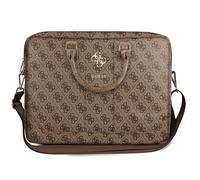 Custodia Guess per MacBook 16" 4G con logo grande, colore marrone.