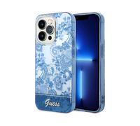 Custodia Guess Porcelain Collection, blu - iPhone 14 Pro Max