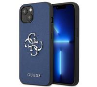 Custodia Guess Saffiano 4G Metal Logo per iPhone 13 mini, blu - Nouvo