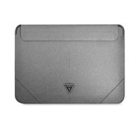 Custodia Guess Saffiano con logo triangolare color argento per MacBook da 16 pol
