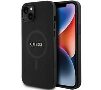 Custodia Guess Saffiano MagSafe per iPhone 15 Plus, nera - Nouvo