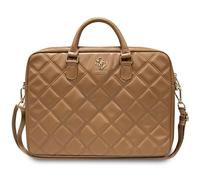 Custodia Guess trapuntata marrone per MacBook da 16 pollici