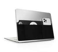 kwmobile Custodia Hard Disk Esterno per Wireless Mouse/Portable SSD/Portable HDD Cover - Case SSD 3 Tasche - Tasca Porta HDD Esterno e Accessori Elettronici - Tessuto Elastico - nero