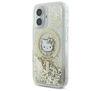 Custodia Hello Kitty HKHMP16LGDIH iPhone 16 6,1 oro custodia rigida Liquid Glitter Fever MagSafe - Nouvo