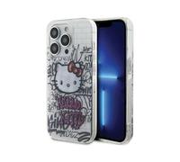 Custodia Hello Kitty IML Kitty On Bricks Graffiti, bianco - iPhone 14 Pro Max