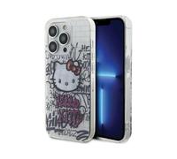 CG MOBILE Hello Kitty HKHCP15XHDGPHT - Custodia rigida per iPhone 15 Pro Max 6.7", colore: Bianco