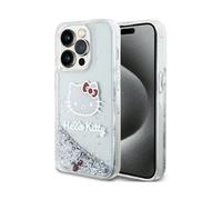Custodia Hello Kitty Liquid Glitter Charms, argento - iPhone 13 Pro Max