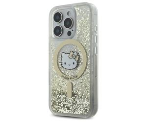 Custodia Hello Kitty per iPhone 16 Pro 6.3 oro custodia rigida Liquid Glitter Fever MagSafe - Nouvo