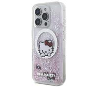 Custodia Hello Kitty per iPhone 16 Pro Max 6,9 bianca custodia rigida Liquid Glitter Sweet Kitty Bows MagSafe - Nouvo