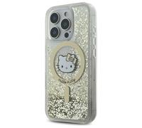 Custodia Hello Kitty per iPhone 16 Pro Max 6.9 oro custodia rigida Liquid Glitter Fever MagSafe - Nouvo