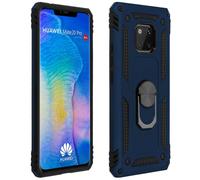 Custodia Huawei Mate 20 Pro Materiale Bi Rigido Flessibile per Anello Video Blu