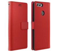 Custodia Huawei P Smart Portafoglio Cover Silicone Supporto Video Rosso