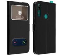 Custodia Huawei P Smart Z /Honor 9X Sportellino 2x Finestre Cover Silicone Nero