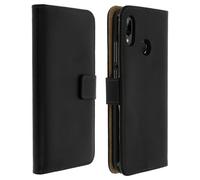 Custodia Huawei P20 Lite in Pelle Portafoglio Sportellino Cover silicone nera