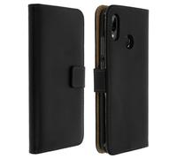 Custodia Huawei P20 Lite in Pelle Portafoglio Sportellino Cover silicone nera