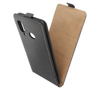 Custodia Huawei P20 Lite Sportellino Verticale Portacarte Cover Silicone Nero