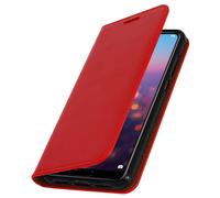 Custodia Huawei P20 Pro Portacarte Pelle vera Funzione supporto - Rosso