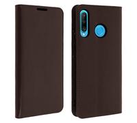 Custodia Huawei P30 Lite Pelle Portafoglio Funzione Stand - Marrone