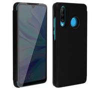 Custodia Huawei P30 Lite Sportellino Effetto Specchio Traslucido Nero