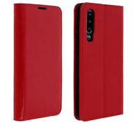 Custodia Huawei P30 Pelle Portafoglio Funzione Stand - Rosso