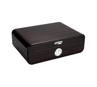 Custodia Humidor for Sigari con Igrometro E Umidificatore Scatola for Sigari in Legno di Cedro Fatta A Mano Custodia for Sigari da Viaggio Portatile Contiene 50 Sigari for Gli Uomini(col