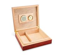 Custodia Humidor for sigari con umidificatore e igrometro, può Contenere 35 sigari Custodia for sigari da Viaggio in Legno di Cedro Custodia Humidor for sigari con divisore, for Uomini e