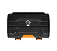 Custodia Humidor for Sigari Da Viaggio Con Umidificatore Humidor for Sigari Portatile for 10 Sigari Scatola Di Sigari Impermeabile, Ermetica, Resistente E Indeformabile Regalo for Uomo(Color:Black+yel