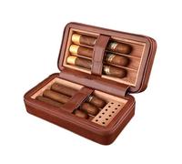 Custodia Humidor for sigari da Viaggio con umidificatore Humidor for sigari Portatile for 4-6 sigari Scatola di sigari Regalo for Uomo(Size:6 Cigars)