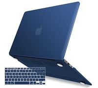 Custodia iBenzer MacBook Air da 13 pollici, Cover rigida per Custodia rigida Soft Touch con cover per tastiera per MacBook Air 13 A1369 1466 Touch ID NO, Blu Navy, MMA13NVBL + 1