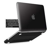 Custodia iBenzer Old MacBook Pro 13 pollici A1278, Custodia rigida Soft Cover rigida con cover tastiera per Apple MacBook Pro 13 con CD-ROM, nero MMP13BK + 1