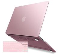 Custodia iBenzer per MacBook Air da 13 pollici, Cover rigida per Custodia rigida Soft Touch con cover per tastiera per MacBook Air 13 A1369 1466 Touch ID NO, oro rosa, MMA13MPK + 1