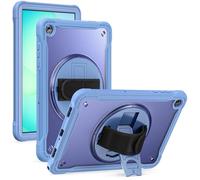 Custodia ibrida per Samsung Galaxy Tab A11 Plus, anello a 360 gradi, con manico e tracolla