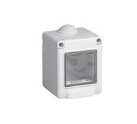 Custodia idrobox con coperchio da 2 3 4 posti moduli compatibile con vimar plana ip55 (2 Moduli)