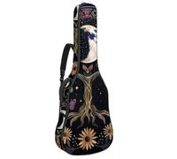 Custodia imbottita per chitarra acustica con albero della vita, motivo albero della vita, pianta floreale, farfalla, custodia protettiva per basso elettrico e chitarra classica, Multicolore 01,