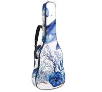 Custodia imbottita per chitarra acustica con albero della vita, motivo albero della vita, pianta floreale, farfalla, custodia protettiva per basso elettrico e chitarra classica, Multicolore 09,