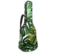 Custodia imbottita per chitarra acustica con albero della vita verde della foresta indiana, custodia protettiva per basso elettrico e classica, Multicolore 02, 42.9x16.9x4.7 in, Zaino casual