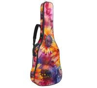 Custodia imbottita per chitarra acustica con margherite gialle acquerelli, custodia protettiva per basso elettrico e chitarra classica, Multicolore 09, 42.9x16.9x4.7 in, Zaino casual