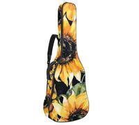 Custodia imbottita per chitarra acustica con margherite gialle acquerelli, custodia protettiva per basso elettrico e chitarra classica, Multicolore 08, 42.9x16.9x4.7 in, Zaino casual