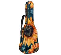 Custodia imbottita per chitarra acustica con margherite gialle acquerelli, custodia protettiva per basso elettrico e chitarra classica, Multicolore 10., 42.9x16.9x4.7 in, Zaino casual