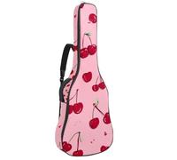 Custodia imbottita per chitarra acustica con simpatici fantasmi di Halloween su sfondo rosa, custodia protettiva per basso elettrico e chitarra classica, Multicolore 07, 42.9x16.9x4.7 in, Zaino casual