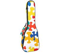 Custodia imbottita per ukulele da 58,4 cm, con puzzle colorati, custodia per il trasporto e manico spesso, Multicolore 10., 25.9x9x3.1in/66x23x8cm, Organizer per borse