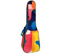 Custodia imbottita per ukulele da 58,4 cm, con puzzle colorati, custodia per il trasporto e manico spesso, Multicolore 02, 25.9x9x3.1in/66x23x8cm, Organizer per borse