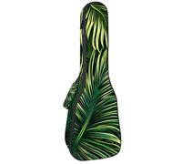 Custodia imbottita per ukulele da concerto da 58 cm, motivo fiori di camomilla bianca, borsa imbottita con scomparti e spallacci, Multicolore 03, 25.9x9x3.1in/66x23x8cm, Organizer per borse