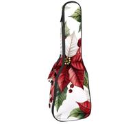 Custodia imbottita per ukulele, spessa 1,0 cm, con alberi di Natale ad acquerello, sagome astratte, impermeabile, dimensioni da concerto, copertura per ukulele con spazio, Multicolore 02, 25.9x9x3.1in