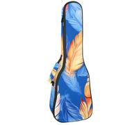 Custodia imbottita per ukulele, spessa 1,0 cm, motivo geometrico a triangolo, viola, bianco, impermeabile, dimensioni da concerto, con contenitore, Multicolore 10., 25.9x9x3.1in/66x23x8cm, Organizer