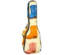 Custodia imbottita per ukulele, spessa 1,1 cm, con squali colorati, impermeabile, dimensioni da concerto, con spazio per riporre gli oggetti, Multicolore 07, 25.9x9x3.1in/66x23x8cm, Organizer per