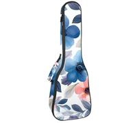 Custodia imbottita per ukulele, spessa 1,1 cm, con squali colorati, impermeabile, dimensioni da concerto, con spazio per riporre gli oggetti, Multicolore 04, 25.9x9x3.1in/66x23x8cm, Organizer per