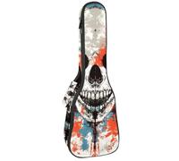 Custodia imbottita per ukulele, spessa 1,1 cm, con squali colorati, impermeabile, dimensioni da concerto, con spazio per riporre gli oggetti, Multicolore 03, 25.9x9x3.1in/66x23x8cm, Organizer per