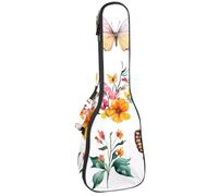 Custodia imbottita per ukulele, spessa 1,1 cm, con squali colorati, impermeabile, dimensioni da concerto, con spazio per riporre gli oggetti, Multicolore 05, 25.9x9x3.1in/66x23x8cm, Organizer per