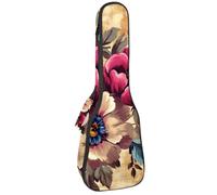 Custodia imbottita per ukulele, spessa 1,1 cm, con squali colorati, impermeabile, dimensioni da concerto, con spazio per riporre gli oggetti, Multicolore 08, 25.9x9x3.1in/66x23x8cm, Organizer per